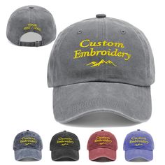 PRICES MAY VARY. Customize Cowboy Cap: Click the "Customize Now" button to start personalizing immediately. By uploading your favorite logo and text, and selecting your favorite color, you can create a unique custom embroidered cowboy hat. Quality Materials: Customized baseball cap is made of high quality material, carefully designed and finished to ensure comfort. Our personalized baseball caps have an adjustable metal clasp on the back, which allows you to easily adjust the size to make the ca Customizable Casual Snapback Baseball Cap, Casual Snapback Baseball Cap For Customization, Text Gift, Embroidery Baseball, Embroidered Baseball, Logo Text, Personalized Embroidery, Embroidered Baseball Caps, Custom Hats