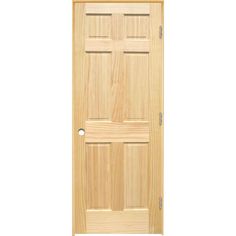 With a simple traditional 6-panel design these doors are perfectly suited for the classic American architecture. These doors are ideal for those who prefer real wood surfaces and are easily stainable to complement the interior design. RELIABILT 36-in x 80-in Solid Core 6-panel Left Hand Unfinished Pine Wood Flat Jamb Single Prehung Interior Door in Brown | LO687570 6 Panel Interior Door, 6 Panel Doors, Oak Interior Doors, Stainless Steel Kitchen Faucet, Prehung Interior Doors, Pine Doors, Prehung Doors, American Architecture, Solid Core