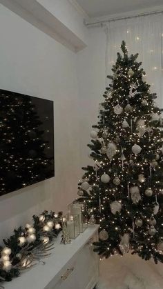 a decorated christmas tree in a living room