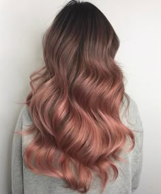 Rose Gold Balayage, Blond Balayage, Extra Long Hair, Hair Color Pastel