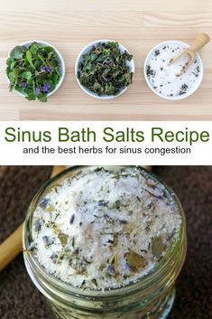 Homemade Bath Salts, Congestion Relief, Sinus Congestion, Homemade Bath