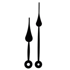 two black and white silhouettes of scissors on a white background, one is upside down