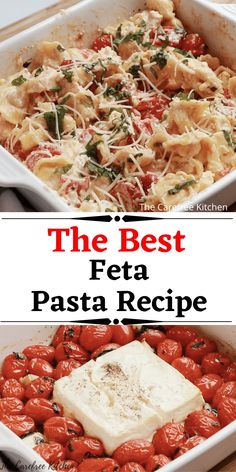 the best feta pasta recipe in a casserole dish