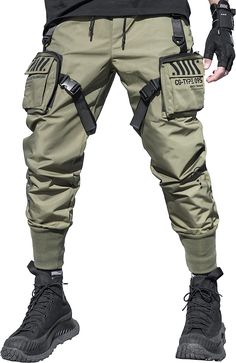 Futuristic Pants Men, Techno Wear, Cyberpunk Pants, Technical Apparel, Cyberpunk Design, Cyberpunk Clothes, Combat Pants, Side Pants, Biker Outfit