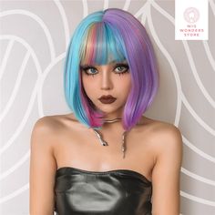 🌟 Welcome to Wig Wonders Store! 🌟 Indulge in the magic of our enchanting wig collection! 🔴 Color: Multicolor 🔴 Wigs Design: Costume Wigs 🔴 Type: Bangs Wig 🔴 Curl: Straight Hair 🔴 Dye/Bleach/Perm: No 🔴 Heat Tolerence: 150℃ Elevate your style and express your unique personality with our diverse range of high-quality wigs crafted to perfection. Whether you're seeking a glamorous look for a special occasion or a subtle enhancement for everyday wear, we have the ideal wig waiting for you. ️ E Multicolor Wigs, Wigs Design, Wigs Colorful, Colorful Wig, Rainbow Wig, Wig Collection, Party Wig, Bangs Wig, Wig Party