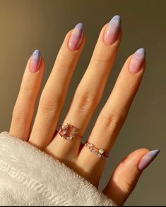 Popular Nail Colors, Pink Ombre Nails, Ombre Nail Designs, Almond Nail, Jelly Nails, Trendy Nail Art, Gradient Nails, Nail Designs Glitter, Pastel Nails