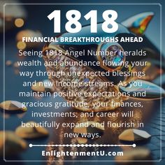 Seeing 1818 Angel Number - Meaning In Love, Life, Money & More 1818 Meaning, 1818 Angel Number Meaning, 1818 Angel Number, Numbers Meaning, Saving Money Chart, Angel Number Meaning, Signs From The Universe