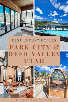 the best luxury hotels in park city and deer valley utah with text overlaying