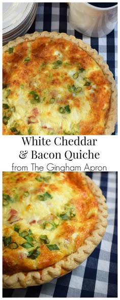 white cheddar and bacon quiche from the gingham apron