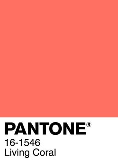 pantone's living coral color is shown