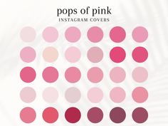 the cover of pops of pink instagram covers