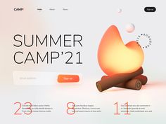 the website is designed to look like a camp site