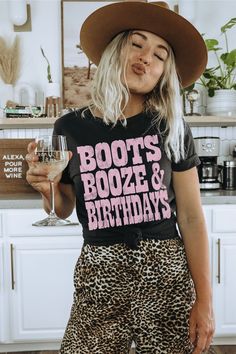 Do you have a Nashville or country themed birthday trip coming up?! If so, then these shirts are for you! Choose from the white, charity pink or black shirt. ♥ Shirts are true to size ♥ 100% cotton COLOR VIBRANCY DISCLAIMER I use direct to garment printing (DTG) which infuses the ink into the fabric to create a durable product. Please note that this printing method can cause the ink to appear slightly less vibrant than as seen in the photos and there may be slight variations in the color. CARE I Miranda Lambert Themed Birthday Party, Western Birthday Party Shirts, 40th Birthday Cowgirl Theme, Nashville Birthday Party Theme, Nashville 40th Birthday, Western 21st Birthday Party, Nashville Party Outfit, Nashville Birthday Shirts, Nashville Birthday Outfit