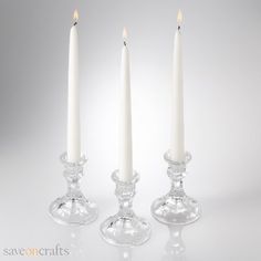 three candles sitting next to each other in front of a white background with the words quick candles on it