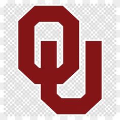 the university of oklahoma logo is shown in red and white, with an o on it