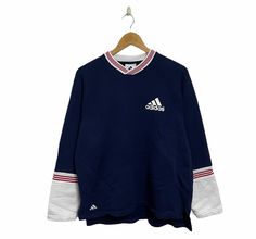 TAG BRAND :- adidas SIZE ON TAG :- (   )fit to large ACTUAL SIZE MEASUREMENT :-  ARM PIT TO ARM PIT :-23"inches BACK COLLAR TO HEM :-27"inches Material 100%cotton CONDITION :- good used condition // no holes // have a stain refer the last picture Thank You For Your VisitATTENTION‼️ MOST OF THE COUNTRY NOT ACCEPTED TO RECEIVE ITEMS FROM NATIONAL COURIER, ONLY DHL EXPRESS ACCEPTABLE (OWN CARGO)‼️ IF YOU CHOOSE STANDARD SHIPPING WE WILL USED DHL EXPRESS TOO‼️ ‼️STANDARD SHIPPING = EXPRESS‼️ ‼️EXPRE Adidas Sportswear Sweatshirt, Adidas Sweater Vintage, Adidas Sporty Crew Neck Sweatshirt, Sweat Adidas Vintage, Vintage Adidas Hoodie, Retro Adidas Sweatshirt, Adidas Sweater, Adidas Vintage, Fitness Wear Outfits