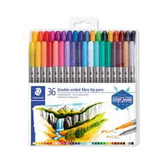 faber's double - ended watercolor pencils in assorted colors, set of 30