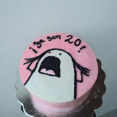 Deformito cake Clever Birthday Cake, 20 Birthday Cake Funny, 20 Cake Birthday, Funny Bday Cakes, Funny Cake Designs, Mini Cake Designs, Funny Cake Ideas, Flork Cake, Meme Cake