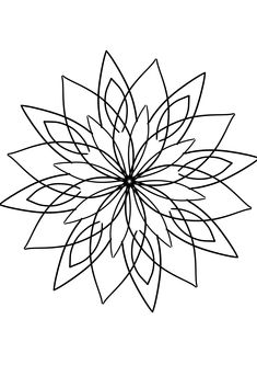 a black and white drawing of a flower