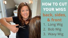 How to Cut Your Wigs - Back, Sides, & Front (Long, Bob, & Wavy) & How to Choose & Use a Block Head Long Bob Wavy, Bob Wavy, Hair Extensions Tutorial, Block Head