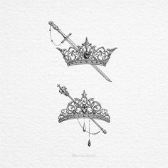 Simple Tiara Drawing, Crown Tattoo Fine Line, Fineline Crown Tattoo, Feminine Crown Tattoo, Tiara Tattoo Design, Princess Tiara Tattoo, Crown Reference, Princess Crown Drawing, Bookstore Inspiration