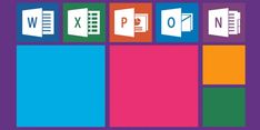 the microsoft powerpoint logo is shown in different colors