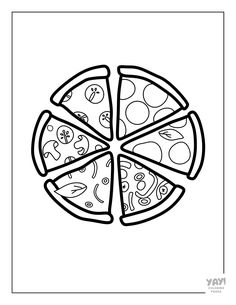 Pizza slices of all kinds. Preschool At Home, Pizza Slice