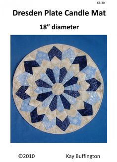 Dresden Plate Candle Mat Dresden Plate Candle Mat, Candle Mats Patterns, Dresden Plate Patterns, Christmas Tree Skirts Patterns, Dresden Plate Quilts, Tree Skirt Pattern, Dresden Quilt, Dresden Plate Quilt, Table Quilts