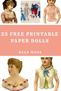 the 25 free printable paper dolls are on display