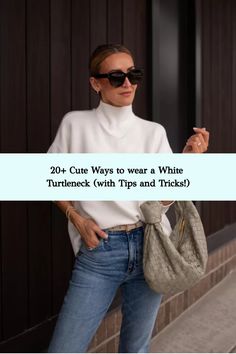 Discover the perfect blend of simplicity and cuteness with these white turtleneck outfits, designed to elevate your aesthetic effortlessly. Click now to explore the chic and timeless fashion inspiration! White Turtle Neck