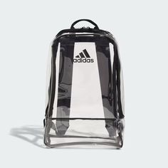 adidas Clear Backpack - White | Unisex Training | adidas US Lulu Backpack, Lunch Box Backpack, Clear Backpacks, Adidas Backpack, Clear Backpack, Gym Tees, Training Bags, Adidas Shop, Coach Gifts