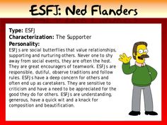 Different Personality Types, Briggs Personality Test, Myers Briggs Test, Ned Flanders, Simpsons Characters