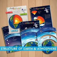 the structure of earth and atmosphere is shown in this brochure with information about it