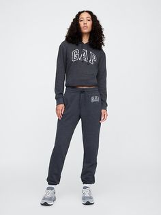 Soft, comfy fleece. Drawcord ties at elasticized waistband. On-seam pockets. Embroidered Gap logo at hip. Elasticized cuffs. #870261 Sporty Gap Activewear, Gap Sporty Relaxed Fit Sweats, Gap Sporty Sweatpants With Elastic Waistband, Gap Cotton Relaxed Fit Joggers, Gap Moisture-wicking Athleisure Bottoms, Gap Logo, Pajamas Gift, Baby Pajamas, Toddler Boys