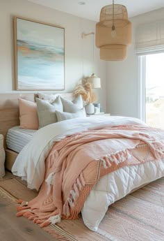 Cute Girly Room Ideas, Coral Bedroom Ideas, Sunrise Bedroom, Coral Bedroom, Beachy Room Decor, College House, Beachy Room, Cute Rooms, Beach Room