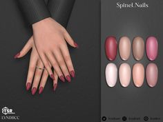 the manies are different colors and shapes for each individual to use on their nails