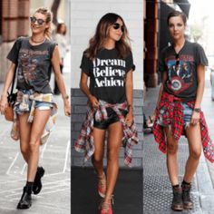 Look Festival, Festival Looks, Outfits Casuales, Rocker, Tshirt Dress, Shirt Dress, Street Style