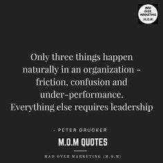 peter drucker's quote on the meaning of m o mqutes