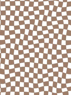 a brown and white checkerboard pattern that looks like it is going to fall