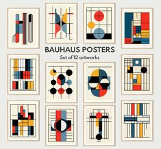 bauhus posters set of 12 art works