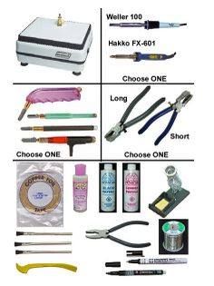 different types of tools are shown in this graphic above it is an image of various items used to make the product