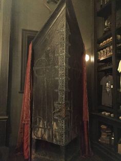 an old chest in the corner of a room