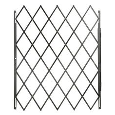 an image of a metal gate with diamond design on the top and bottom bars, isolated against a white background