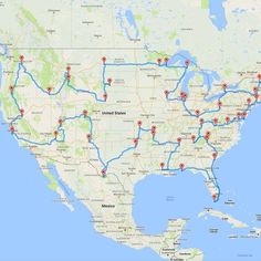 a map with all the roads in each state