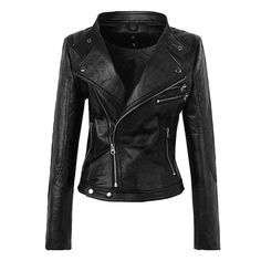 Gothic Motorcycle Faux Leather PU Jacket for women - wanahavit Fitted Gothic Biker Jacket For Winter, Black Leather Motorcycle Jacket Women, Fall Gothic Leather Outerwear, Luxury Gothic Black Leather Jacket, Gothic Black Leather Biker Jacket, Punk Leather Jacket, Autumn Jacket Women, Celebrities Leather Jacket, Faux Leather Coat