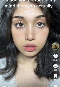 Natural Doll Makeup, Makeup Looks No Lashes, Doe Eyes Aesthetic, Doe Eye Makeup, Makeup For Downturned Eyes, 90s Makeup Look, Big Eyes Makeup, Manga Lashes, Doll Eye Makeup