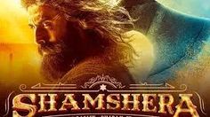 the movie poster for shamshaa, which features an image of a man with long hair