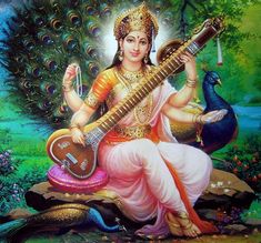 Lord Saraswati, Saraswathi Devi, Saraswati Picture, God Of Knowledge, Saraswati Mata, Saraswati Photo, Sri Aurobindo, Basant Panchami, Devi Images Hd