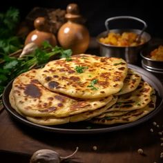 some food is sitting on a plate and ready to be eaten