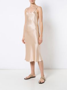 Luxury Elegant Viscose Slip Dress, Elegant Luxury Viscose Slip Dress, Luxury Cream Slip Dress For Daywear, Luxury Spring Slip Dress For Daywear, Luxury Spring Modal Satin Dress, Luxury Viscose Slip Dress For Women, Luxury Spring Satin Midi Dress, Spring Luxury Fitted Slip Dress, Luxury Viscose Slip Dress For Formal Occasions